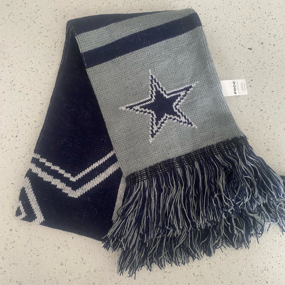 Gray and Navy Dallas cowboys Scarf